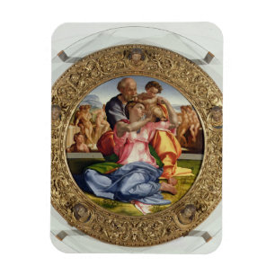 Heilige Familie mit Johannes (Doni Tondo), 1504-05 Magnet