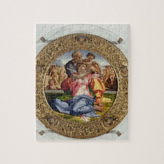 Heilige Familie mit Johannes (Doni Tondo), 1504-05 Puzzle (Vertikal)