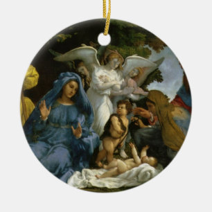 Heilige Familie mit John der Baptist Keramikornament