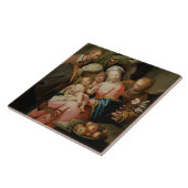 Heilige Familie mit St Anne Fliese (Seite)