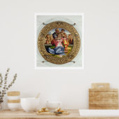 Heilige Familie mit St. John (Doni Tondo), 1504-05 Poster (Küche)