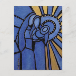 Heilige Familie Moderne Abstrakte Geburt Postkarte