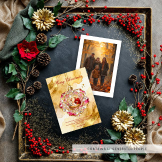 Heilige Familie Rosen Ornamente Foto Weihnachten T