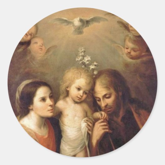 Heilige Familie - Sacrada Familia Runder Aufkleber (Vorderseite)