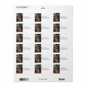 Heilige Familie und Cherubs Adressaufkleber (Vorne)