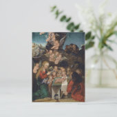 Heilige Familie und Cherubs Postkarte (Stehend Vorderseite)