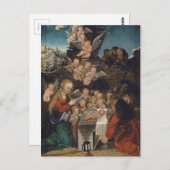 Heilige Familie und Cherubs Postkarte (Vorne/Hinten)