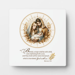 Heilige Familie Weihnachten Immanuel Gott mit uns Fotoplatte