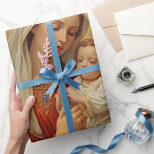 Heilige Familie Weihnachtspapier für Geschenkpacku Geschenkpapier
