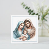 Heilige Familie – Zarte Weihnachtskrippe (Stehend Vorderseite)