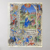 Heilige Familienflug nach Ägypten Mittelalterliche Poster (Vorne)