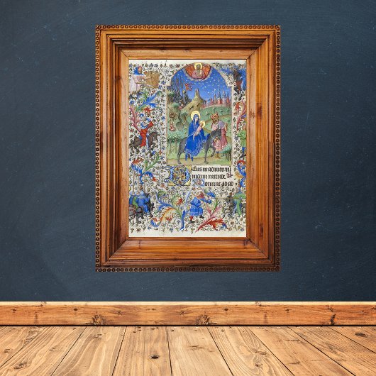 Heilige Familienflug nach Ägypten Mittelalterliche Poster