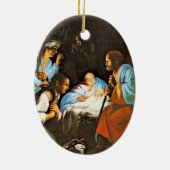 Heilige Familienverzierung Keramikornament (Hinten)