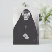 Heilige Faustyna Kowalska Barmherzigkeitsbildchen Dankeskarte (Stehend Vorderseite)