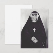 Heilige Faustyna Kowalska Barmherzigkeitsbildchen Dankeskarte (Vorne/Hinten)