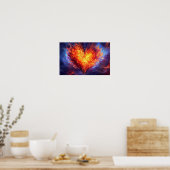 Heilige Flamme der Liebe Poster (Küche)