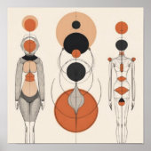 Heilige Form – Moderne feminine Geometrie V Poster (Vorne)