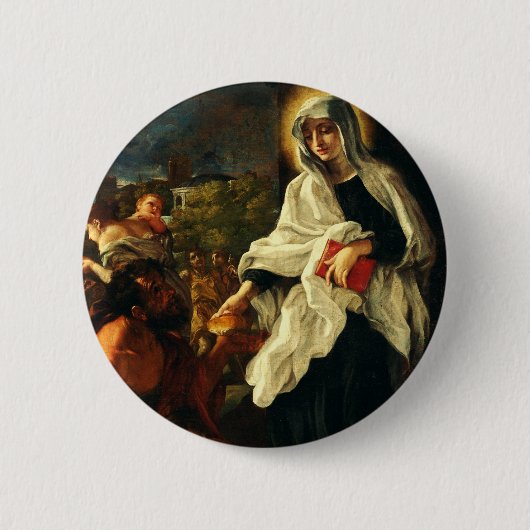 Heilige Franziska von Rom Button (Vorderseite)