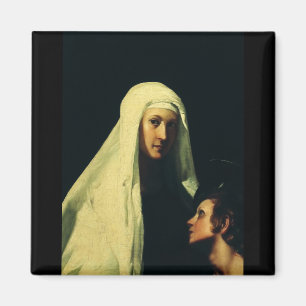 Heilige Franziska von Rom Schutzengel Fine Art Magnet