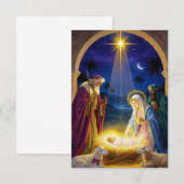 Heilige Geburt Weihnachten Einladung (Vorne/Hinten)