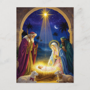 Heilige Geburt Weihnachten Postkarte