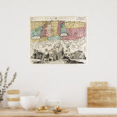 Heilige Geografie, Reisen Jesu Poster (Küche)