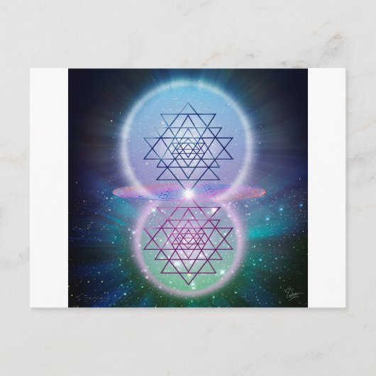 Heilige Geometrie 7 Postkarte (Vorderseite)