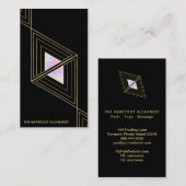 *~* Heilige Geometrie Alchemy Gold Boho Dreiecke Visitenkarte (Vorne/Hinten)