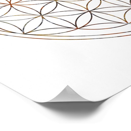 Heilige Geometrie-Blume des Lebens (V-Elemente) Poster (Ecke)