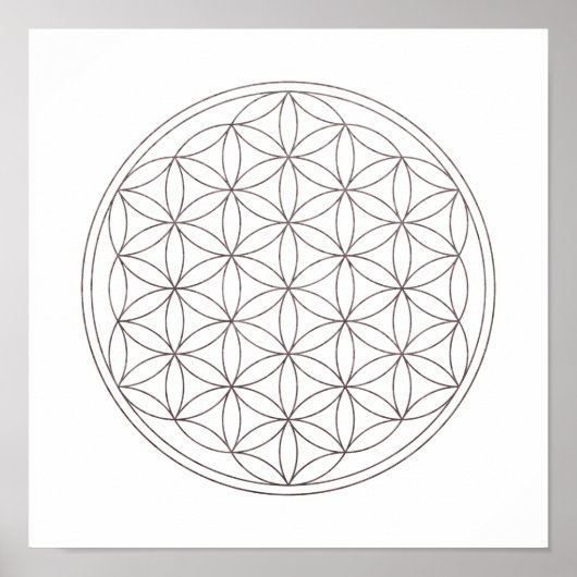 Heilige Geometrie Blume des Lebens (V-Rauch) Poster (Vorne)