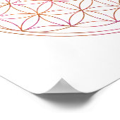 Heilige Geometrie Blume des Lebens (V-Sunset) Poster (Ecke)