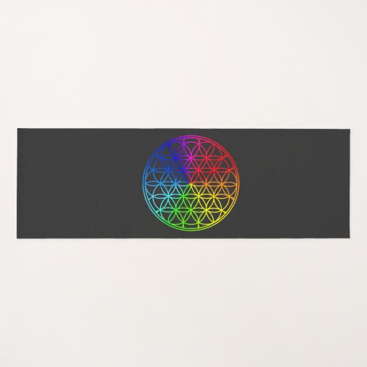 Heilige Geometrie - Blume des Lebens Yogamatte (Vorderseite (Horizontal))