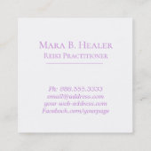 *~* heilige Geometrie-Blume von Leben Reiki Yoga Quadratische Visitenkarte (Rückseite)