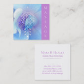 *~* heilige Geometrie-Blume von Leben Reiki Yoga Quadratische Visitenkarte (Vorne/Hinten)