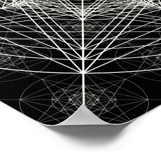 Heilige Geometrie der dritten Dimension Poster (Ecke)