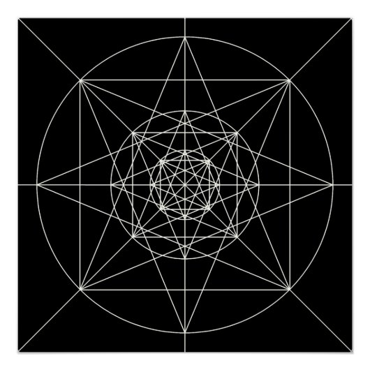 Heilige Geometrie der dritten Dimension Poster (Vorderseite)