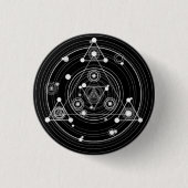 Heilige Geometrie der dunklen geheimnisvollen Art Button (Vorderseite)