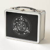 Heilige Geometrie der dunklen geheimnisvollen Art Metall Brotdose (Vorderseite)