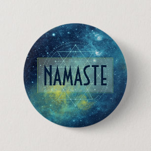 Heilige Geometrie der Himmelsfarbe Button