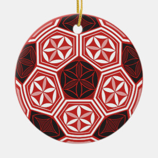 heilige Geometrie des Fußballs Keramik Ornament