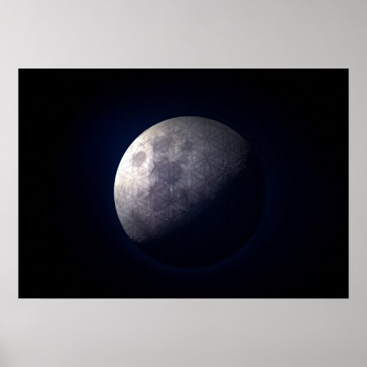 Heilige Geometrie - Die Blume des Lebens auf dem M Poster (Vorne)