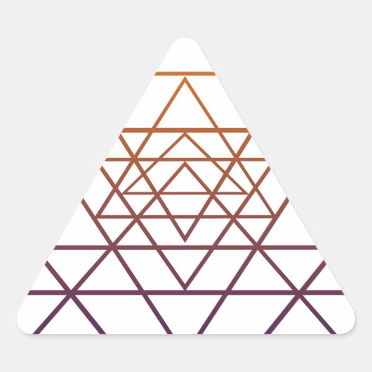 Heilige Geometrie Dreieckiger Aufkleber (Vorderseite)