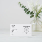 Heilige Geometrie fängt mit dem Samen des Lebens Visitenkarte (Stehend Vorderseite)