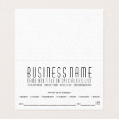 heilige Geometrie gefaltete Visitenkarten (Innenseite Aufgefaltet)