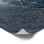 Heilige Geometrie gegen die Berge Poster (Ecke)