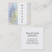 *~* heilige Geometrie-geistige Massage-Therapie Quadratische Visitenkarte (Vorne/Hinten)