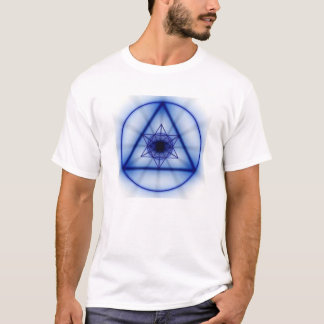 Heilige Geometrie - glühendes Metatron (blau) T-Shirt