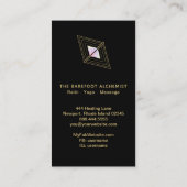 *~* Heilige Geometrie Gold Boho Dreiecke Alchemie Visitenkarte (Rückseite)