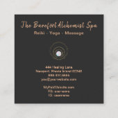 *~* Heilige Geometrie Gold Geometric Boho Mandala Quadratische Visitenkarte (Rückseite)