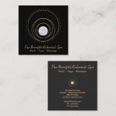 *~* Heilige Geometrie Gold Geometric Boho Mandala Quadratische Visitenkarte (Vorne/Hinten)